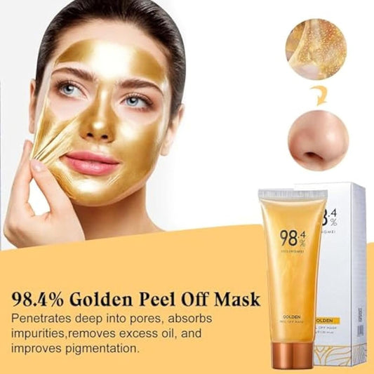 ✨ Gold Peel-Off Mask (98.4% Pure Gold) – Your Ultimate Anti-Aging & Hydrating Skin Solution! ✨