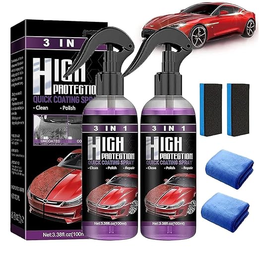 3 in 1 High Protection Quick Car Ceramic Coating Spray (BUY 1 GET 1 FREE)