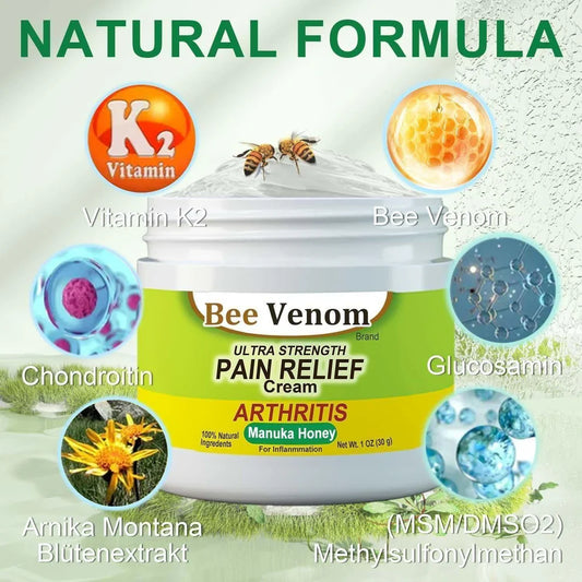 🐝 Bee Venom Ultra Strength Pain Relief Cream (Pack of 2) 🐝